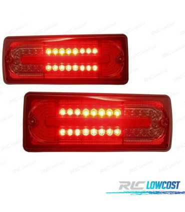 FEUX ARRIÈRE MERCEDES CLASSE G W463 89-13 ROUGE FUMÉ FULL LED LOOK AMG G55