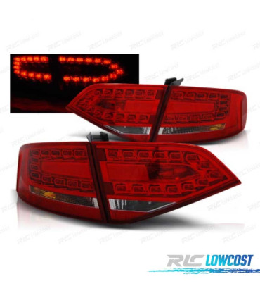 FEUX ARRIÈRE AUDI A4 B8 07-11 LED ROUGE CHROME