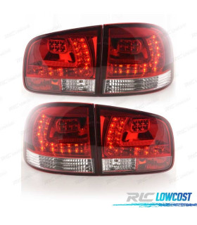 FEUX ARRIÈRE VOLKSWAGEN VW TOUAREG 02-10 LED ROUGE CHROME