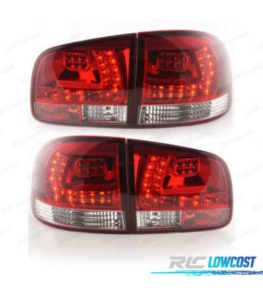 FEUX ARRIÈRE VOLKSWAGEN VW TOUAREG 02-10 LED ROUGE CHROME