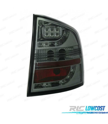 FEUX ARRIÈRE SKODA OCTAVIA KOMBI 05-13 LED FOND CHROMÉ FUMÉ