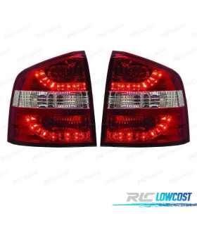 FEUX ARRIÈRE SKODA OCTAVIA KOMBI 05-13 LED ROUGE CHROMÉ