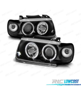 PHARES VOLKSWAGEN VW POLO 6N 94-99 ANGEL EYES FOND NOIR MAN