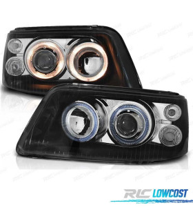 PHARES VOLKSWAGEN VW T5 03-09 ANGEL EYES FOND NOIR