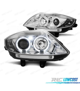 PHARES BMW Z4 E85 03-09 ANGEL EYES FOND CHROME