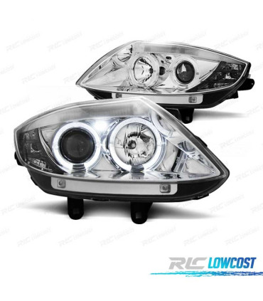 PHARES BMW Z4 E85 03-09 ANGEL EYES FOND CHROME