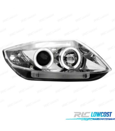 PHARES BMW Z4 E85 03-09 ANGEL EYES CCFL FOND CHROMÉ