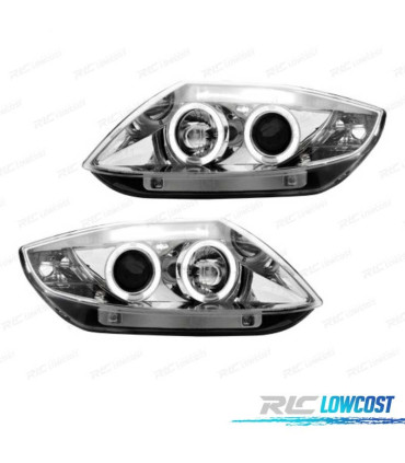 PHARES BMW Z4 E85 03-09 ANGEL EYES CCFL FOND CHROMÉ
