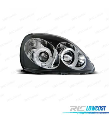 PHARES TOYOTA YARIS 99-03 ANGEL EYES CCFL FOND NOIR