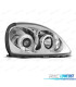 PHARES POUR TOYOTA YARIS 98-05 ANGEL EYES FOND CHROMÉ