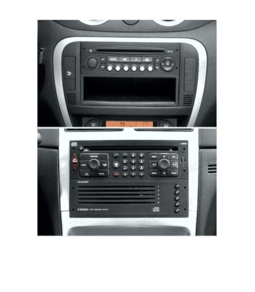 FACADE AUTORADIO 2-DIN NOIR POUR CITROEN C2 C3 BERLINGO JUMPY FIAT SCUDO PEUGEOT 207 307 EXPERT PARTNER TOYOTA PROACE