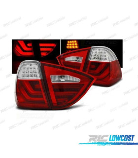 FEUX ARRIÈRE POUR BMW SÉRIE 3 E91 TOURING 05-08 LED LIGHTBAR ROUGE CHROMÉ