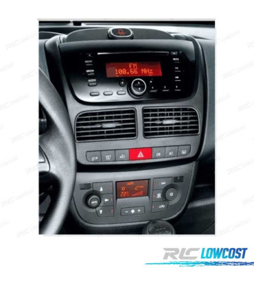 FACADE AUTORADIO 2-DIN NOIR POUR FIAT DOBLO OPEL COMBO TOUR