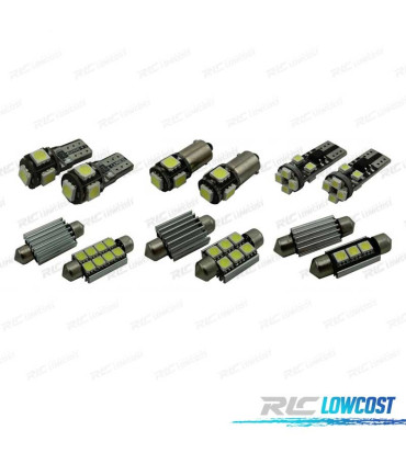 KIT 14 AMPOULES LED INTÉRIEUR POUR SKODA FABIA MK1 BERLINE 99-07