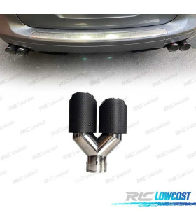 EMBOUT D'ÉCHAPPEMENT DOUBLE CARBONE GAUCHE LOOK AKRAPOVIC