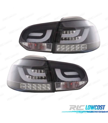 FEUX ARRIÈRE VOLKSWAGEN VW GOLF 6 08-12 LED FOND NOIR CHROME