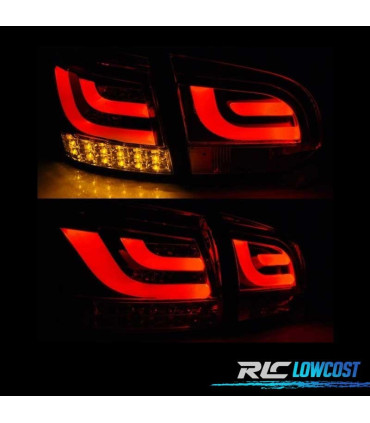 FEUX ARRIÈRE VOLKSWAGEN VW GOLF 6 08-12 LED FOND NOIR CHROME
