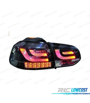 FEUX ARRIÈRE VOLKSWAGEN VW GOLF 6 08-12 LED FOND NOIR CHROME