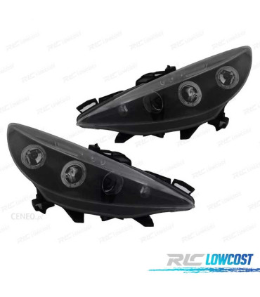 PHARES PEUGEOT 207 06-12 ANGEL EYES FOND NOIR