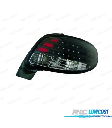FEUX ARRIÈRE PEUGEOT 206 98-09 LED FOND NOIR