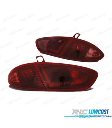 FEUX ARRIÈRE POUR SEAT LEON 1P 09-12 LIGHT BAR ROUGE FUMÉ