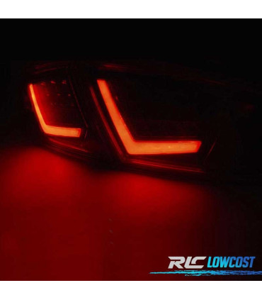 FEUX ARRIÈRE SEAT LEON 1P 09-12 LIGHT BAR ROUGE FUMÉ
