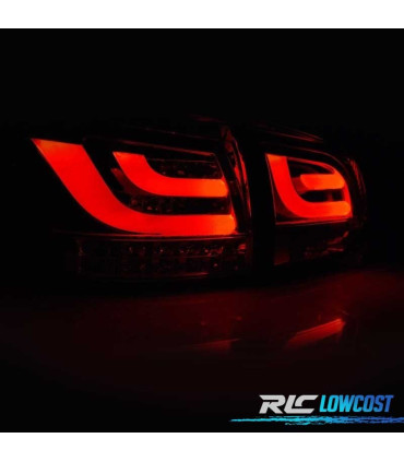 FEUX ARRIÈRE VOLKSWAGEN VW GOLF 6 08-12 BARRE LED ROUGE FUMÉ