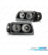 PHARES POUR VOLKSWAGEN VW POLO 6N 94-99 ANGEL EYES FOND NOIR ELEC.