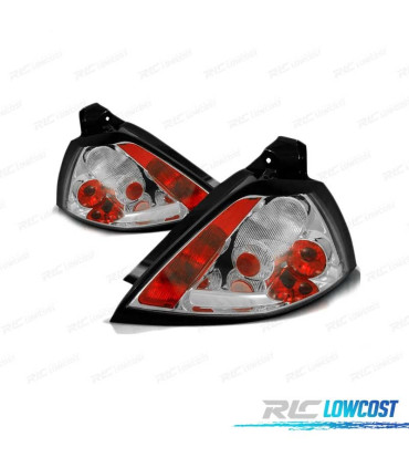 FEUX ARRIÈRE POUR RENAULT MEGANE II 02-05 LEXUS CHROMÉ