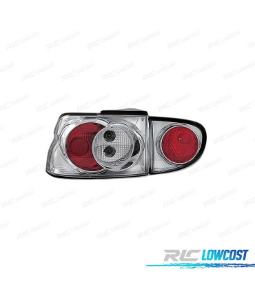 FEUX ARRIÈRE POUR FORD ESCORT MK6 7 93-00 STYLE LEXUS CHROMÉ