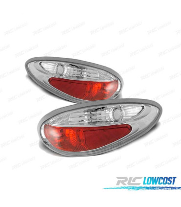 FEUX ARRIÈRE POUR CHRYSLER PT CRUISER 00-06 STYLE LEXUS ROUGE CHROMÉ