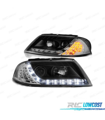 PHARES VOLKSWAGEN VW PASSAT 3BG 00-05 DAYLIGHT LED CLIGNOTANT NOIR