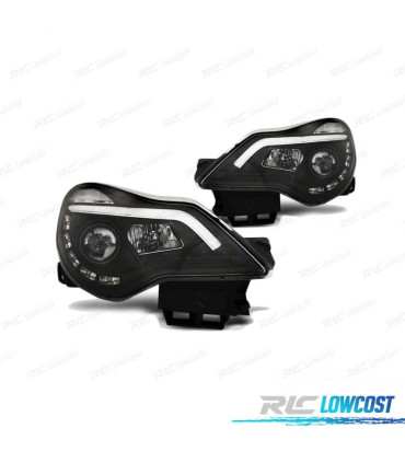 PHARES POUR OPEL CORSA D 11-14 LED TRU DRL NOIR
