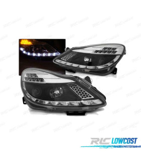 PHARES LED POUR OPEL CORSA D 06-11 NOIR