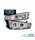 PHARES MITSUBISHI GALANT 8 EA0 96-06 ANGEL EYES CCFL + LED CHROMÉ