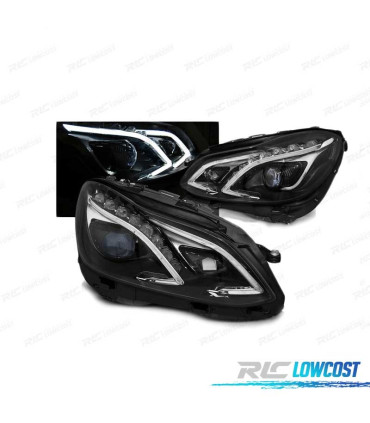 PHARES POUR MERCEDES W212 13-16 TRU DRL NOIR