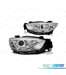 PHARES LED TRU DRL MAZDA CX5 11-15 CHROMÉ