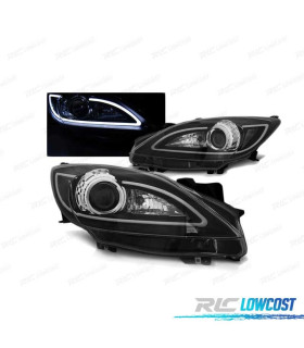 PHARES LED TUBE LIGHT POUR MAZDA 3 09-13 NOIR