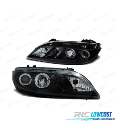PHARES LED ANGEL EYES POUR MAZDA 6 02-07 NOIR