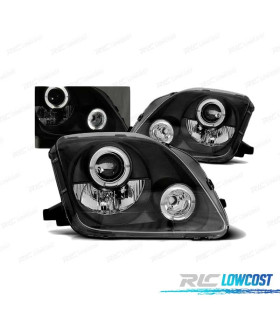 PHARES POUR HONDA PRELUDE 97-01 ANGEL EYES FOND NOIR