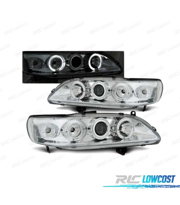 PHARES POUR HONDA ACCORD 98-02 ANGEL EYES USA CHROMÉ
