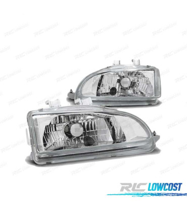 PHARES POUR HONDA CIVIC 91-95 2D 3D CHROMÉ