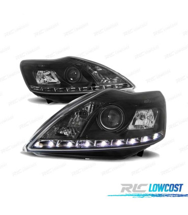 PHARES FORD FOCUS MK2 RESTYLING 08-10 LED DAYLIGHT NOIR