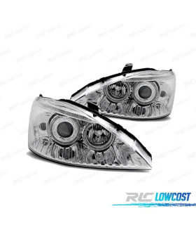 PHARES POUR FORD FOCUS 01-04 ANGEL EYES CHROMÉ