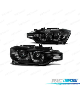 PHARES BMW F30 F31 11-15 XENON LED TRU DRL NOIR