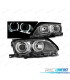 PHARES BMW E46 01-05 LED ANGEL EYES CHROMÉ