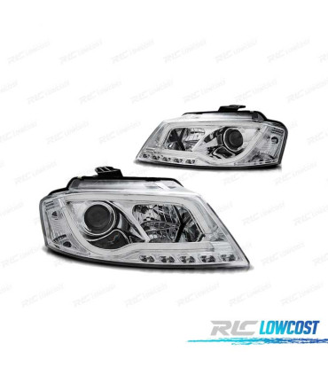PHARES LED AUDI A3 8P 08-12 TRU DRL CHROMÉ
