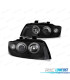 PHARES ANGEL EYES POUR AUDI A4 00-04 FOND NOIR XÉNON D1S