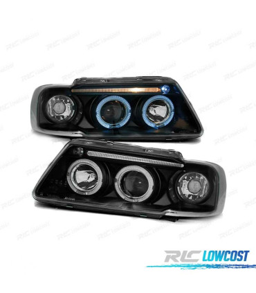 PHARE ANGEL EYES POUR AUDI A3 8L 96-00 NOIR