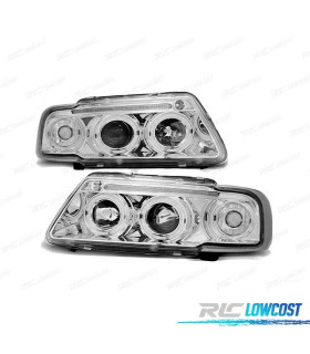 PHARE ANGEL EYES POUR AUDI A3 8L 96-00 CHROMÉ